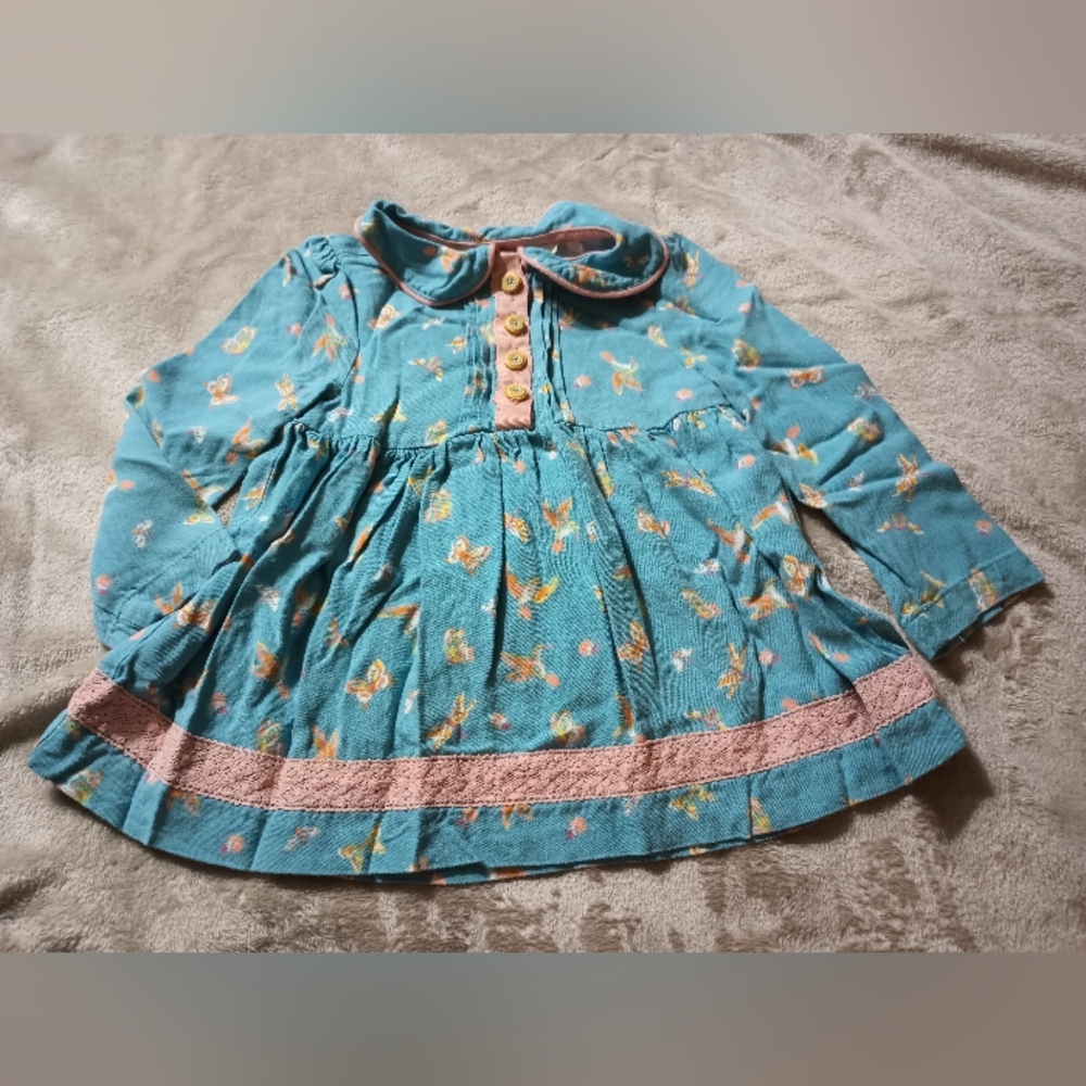 Matilda Jane Entomology 2T Tunic With Butterflies & Hummingbirds